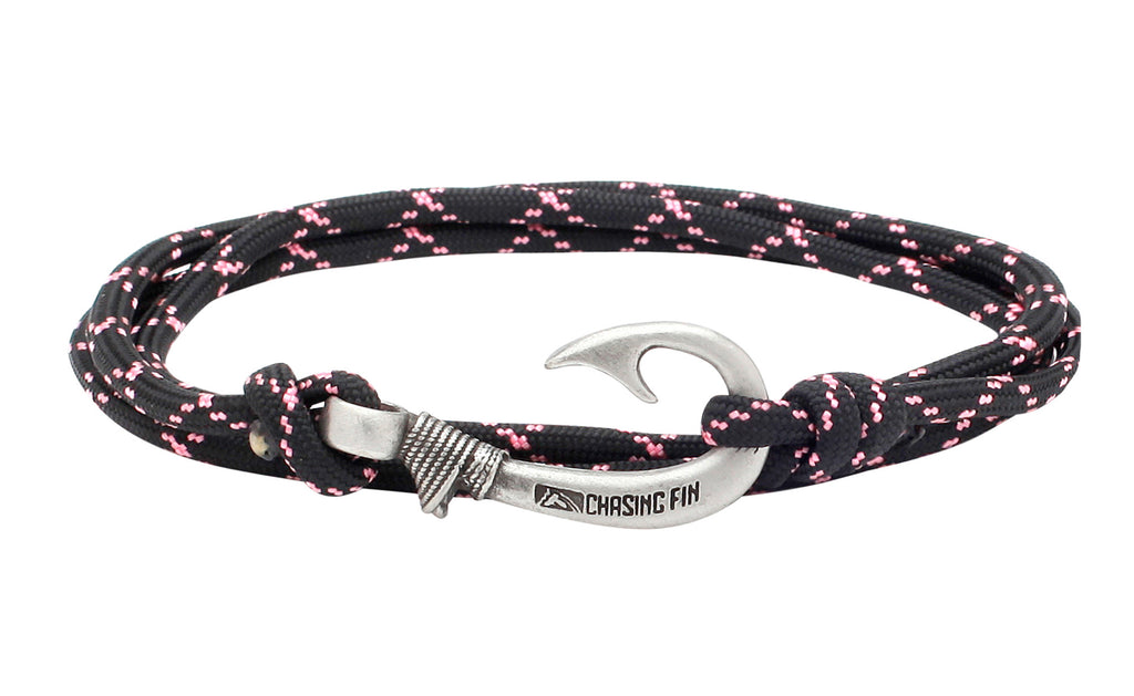 Pink & Black Fish Hook Bracelet – Fish Hook Bracelets