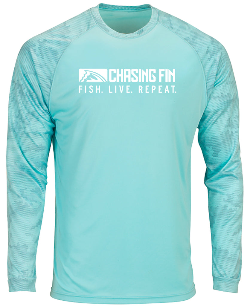 ProFin Camo Performance Shirt (Aqua)