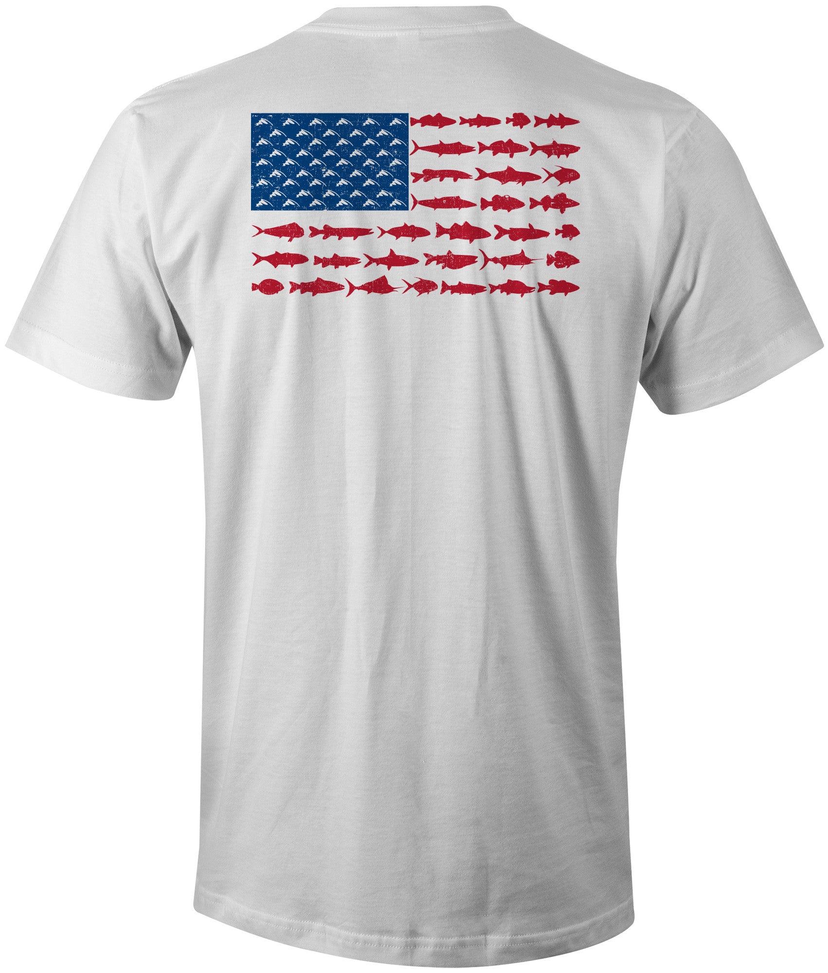 Distressed Fishing USA Flag Men's Pure Cotton Sleeveless T-Shirt