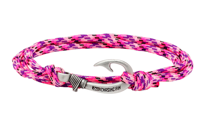 Neon Pink Camo Fish Hook Bracelet – Fish Hook Bracelets